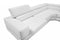 Divani Casa Pella - Modern White Bonded Leather U Shaped Sectional Sofa