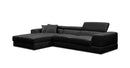 Divani Casa Pella Mini - Modern Leather Left Facing Sectional Sofa
