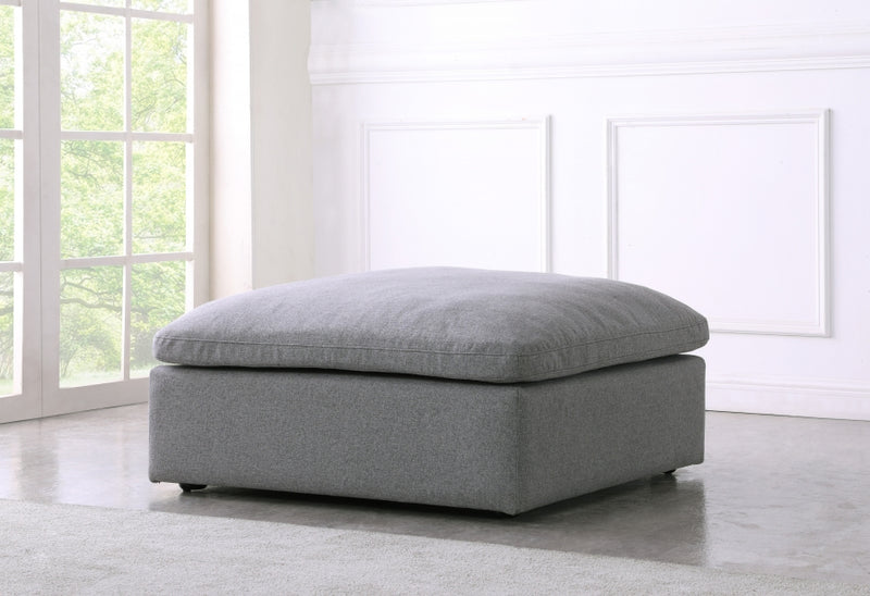 Serene Linen Deluxe Cloud Modular Overstuffed Ottoman