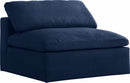 Serene Linen Deluxe Cloud Modular Overstuffed Armless Chair
