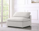 Serene Linen Deluxe Cloud Modular Overstuffed Armless Chair