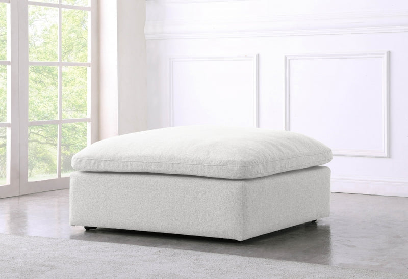 Serene Linen Deluxe Cloud Modular Overstuffed Ottoman