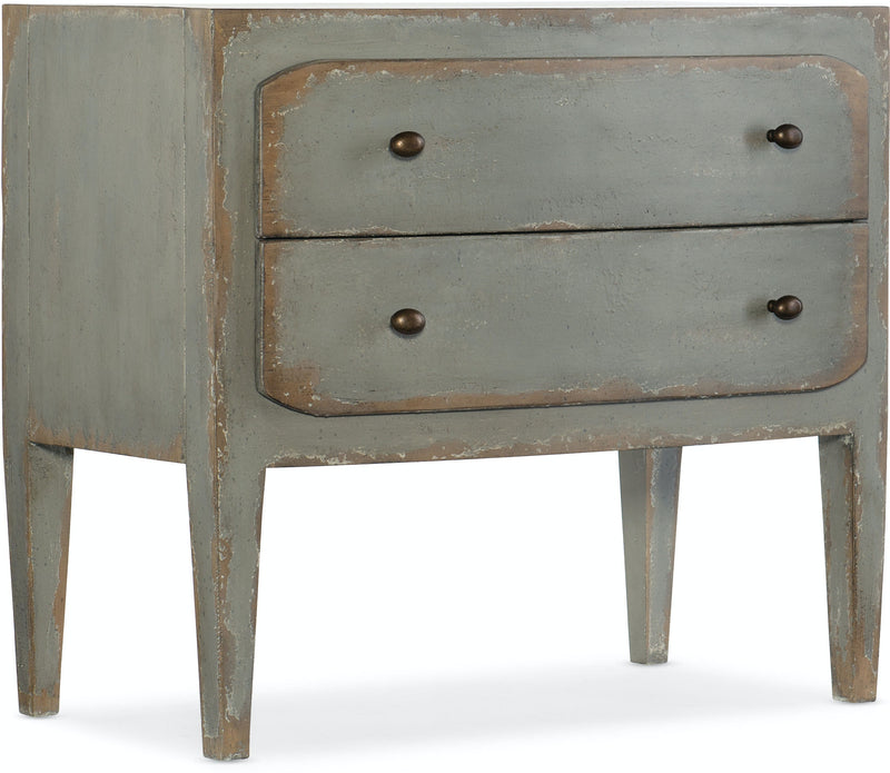 Hooker Furniture - Ciao Bella Two-Drawer Nightstand- Speckled Gray