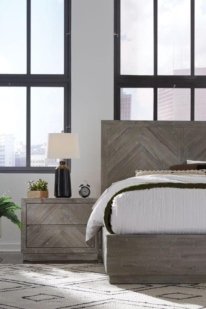 Alexandra Solid Wood Storage Bed in Rustic Latte