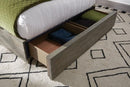 Alexandra Solid Wood Storage Bed in Rustic Latte
