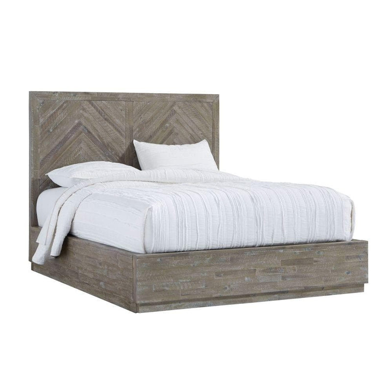 Alexandra Solid Wood Storage Bed in Rustic Latte