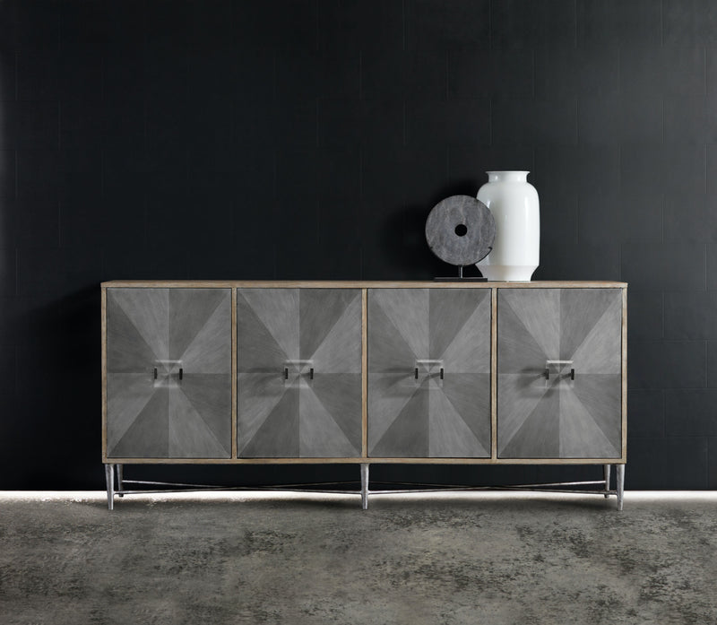 Hooker Furniture Living Room Melange Zola Four-Door Credenza