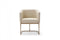 Modrest Yukon - Modern Beige Bonded and Antique Brass Dining Chair