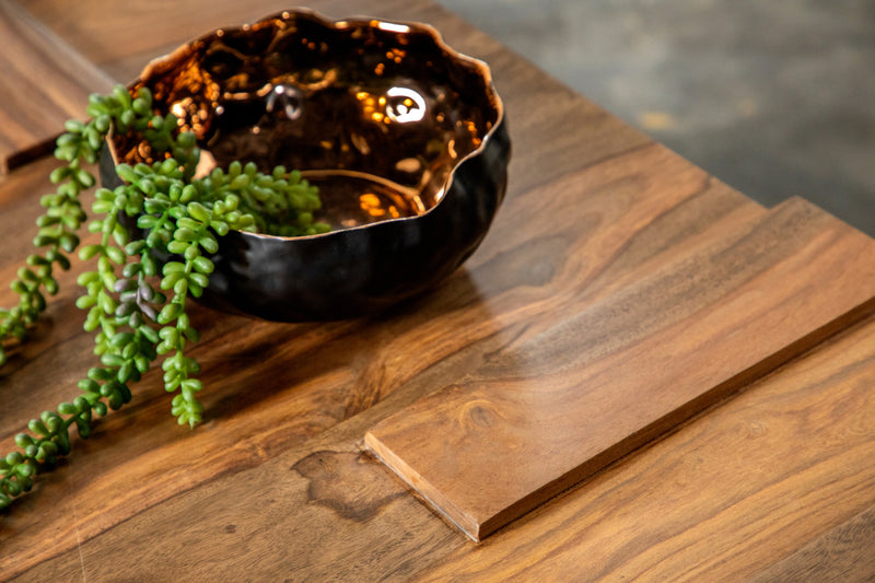 Skeet Wooden Square Coffee Table Natural Sheesham