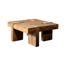 Skeet Wooden Square Coffee Table Natural Sheesham