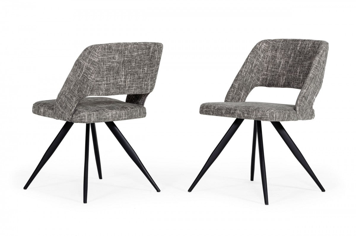 Modrest Palmer - Modern Grey Fabric Dining Chair (Set of 2)