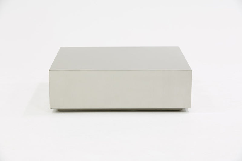 Modrest Anvil Modern Brushed Stainless Steel Coffee Table