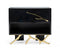 Modrest Legend Modern Black & Gold Nightstand
