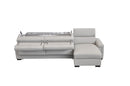 Estro Salotti Sacha - Modern Leather Reversible Sectional Sofa Bed with Storage