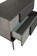 Nova Domus Palermo Italian Modern Faux Concrete & Grey Bedroom Set