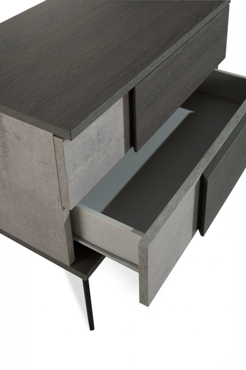 Nova Domus Palermo Italian Modern Faux Concrete & Grey Bedroom Set