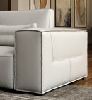 Accenti Italia Enjoy - Italian Modern Light Grey Leather Left Facing Sectional Sofa