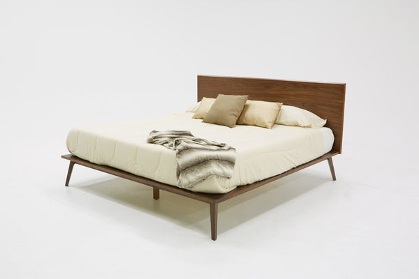 Modrest Carmen Mid-Century Modern Walnut Bed