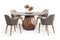 Modrest Rackham Modern Walnut Round Dining Table