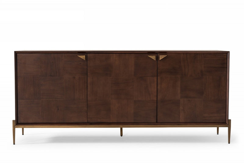 Modrest Shane - Modern Acacia & Brass Buffet