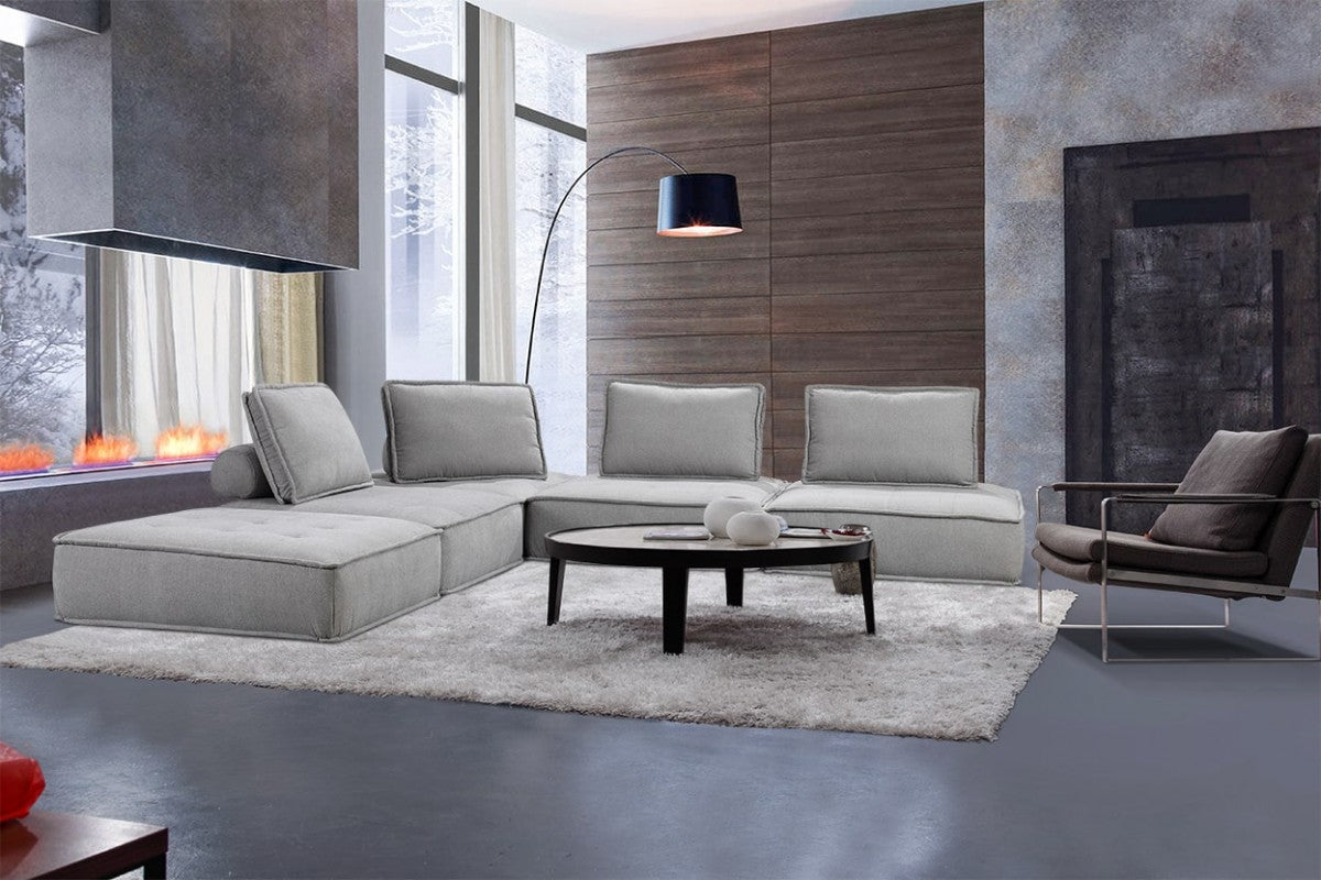 Divani Casa Nolden - Modern Fabric Modular Sectional Sofa