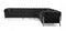 Divani Casa Sheila - Modern Black Velvet Sectional Sofa