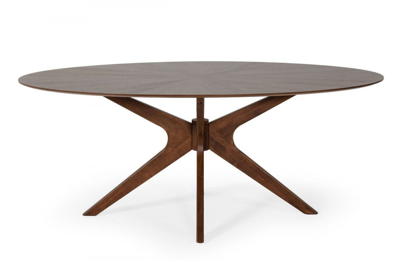 Modrest Prospect - Modern Oval Walnut Dining Table
