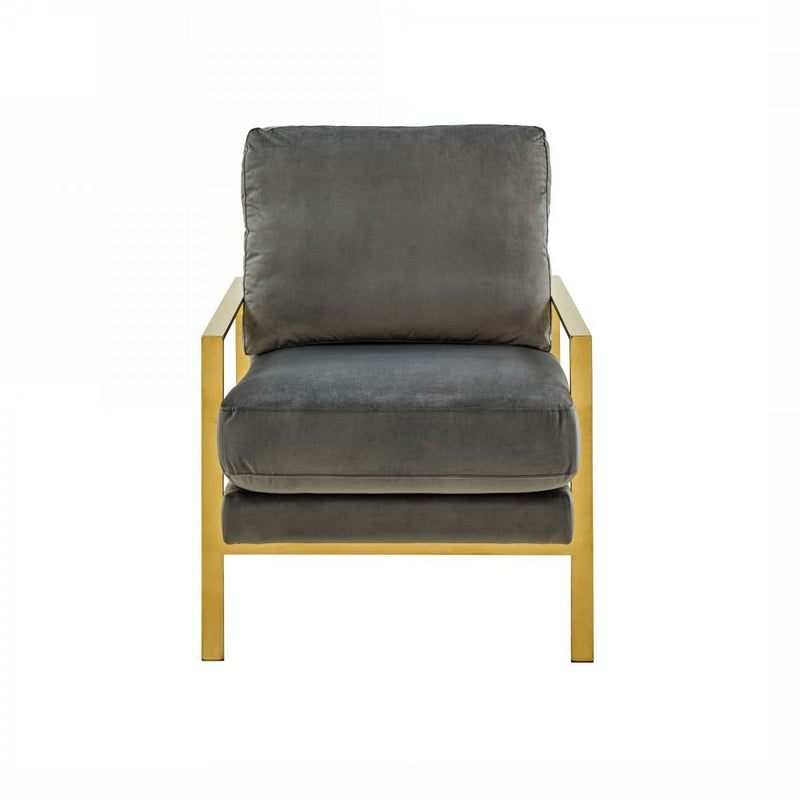 Divani Casa Bayside - Modern Grey Fabric Accent Chair