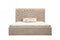 Modrest Moontide - Eastern King Glam Beige Velvet and Brushed Brass Bed