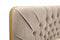 Modrest Moontide - Eastern King Glam Beige Velvet and Brushed Brass Bed