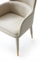 Modrest Cortina - Modern Beige Eco-Leather Dining Arm Chair