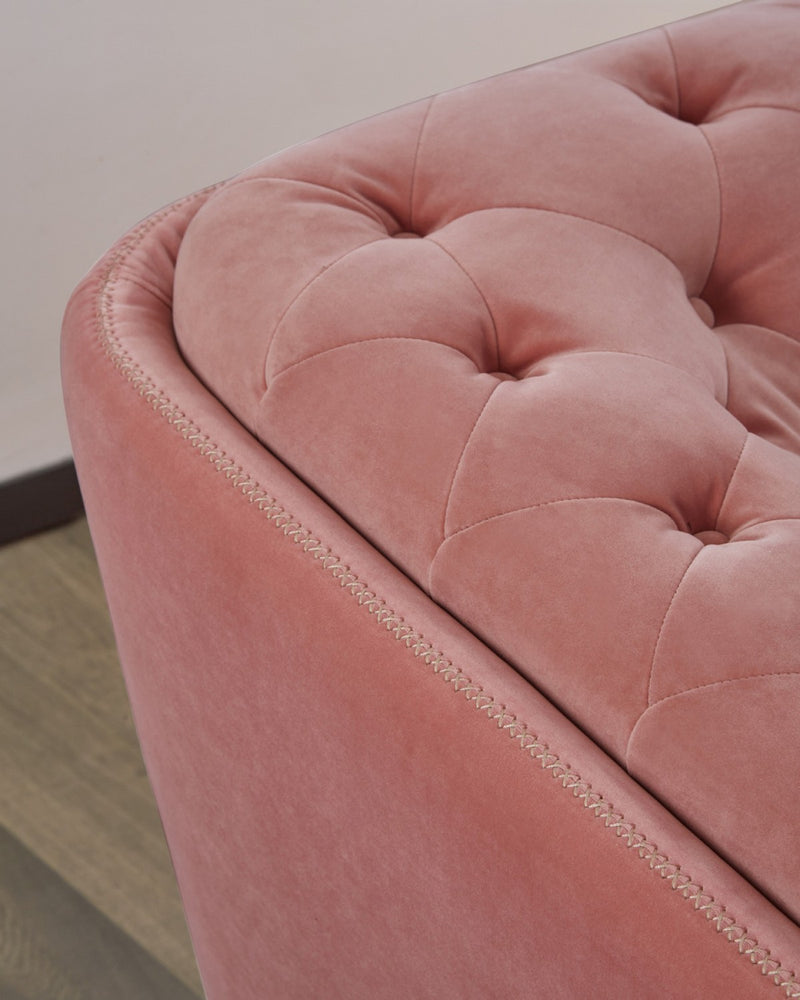 Divani Casa Aiken - Modern Salmon Velvet Sofa