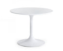 Modrest Karen - Mid-Century White Round Dining Table