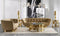 Modrest Kudo - Glam Clear Glass and Gold Glass Coffee Table  by Hollywood Glam