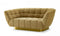 Divani Casa Granby - Glam Mustard and Gold Fabric Loveseat