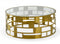 Modrest Kudo - Glam Clear Glass and Gold Glass Coffee Table  by Hollywood Glam
