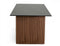 Modrest Maggie - Modern Walnut and Black Ceramic Top Dining Table