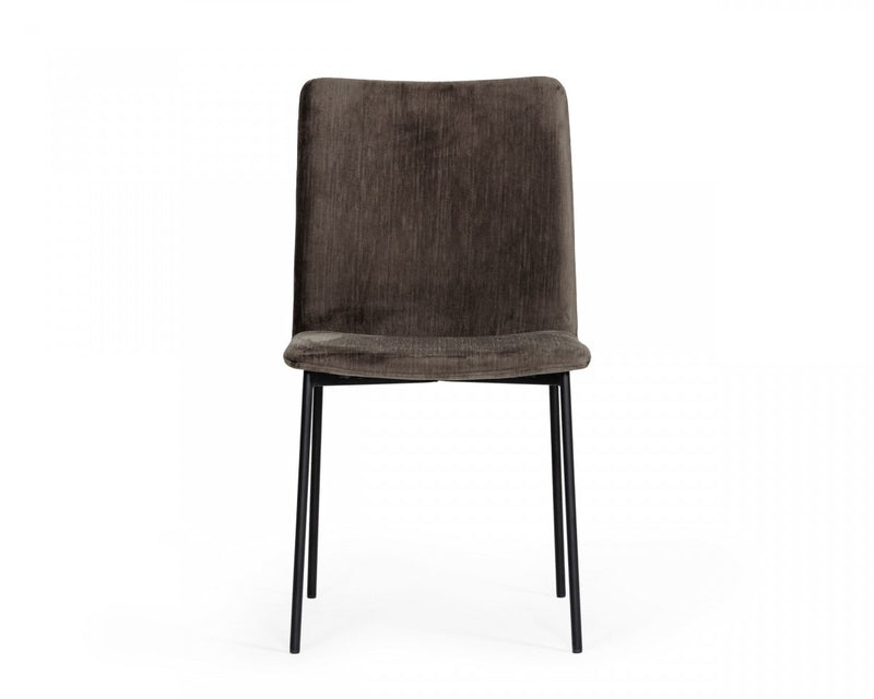 Modrest Maggie - Modern Black and Brown Dining Chair (Set of 2)