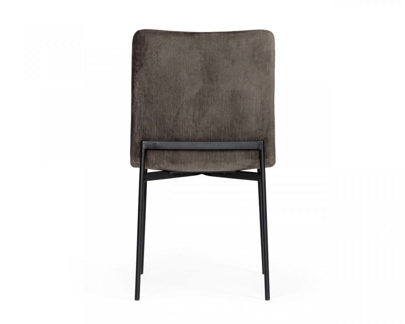 Modrest Maggie - Modern Black and Brown Dining Chair (Set of 2)