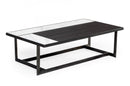 Modrest Fargo - Modern Ceramic & Grey Walnut Coffee Table  by Hollywood Glam