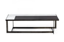 Modrest Fargo - Modern Ceramic & Grey Walnut Coffee Table  by Hollywood Glam