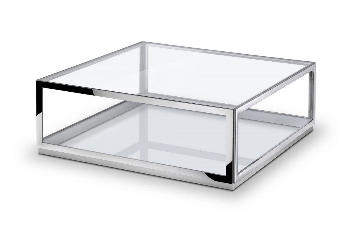 Modrest Weller - Modern Stainless Steel Coffee Table  by Hollywood Glam