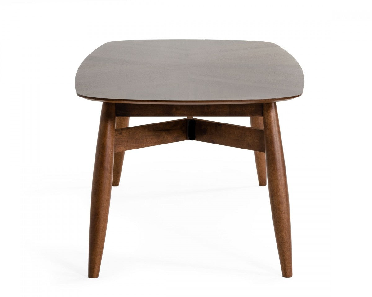 Modrest Ackley - Modern Walnut Rectangular Dining Table