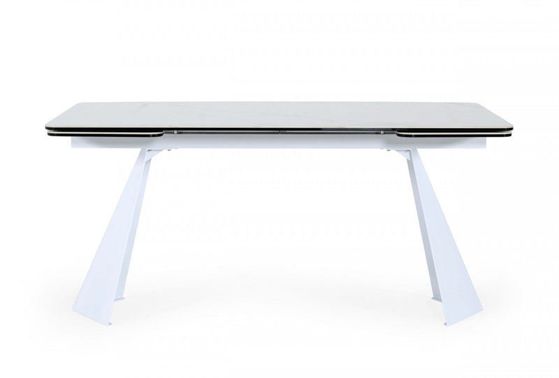 Modrest Encanto - Modern White Ceramic Dining Table