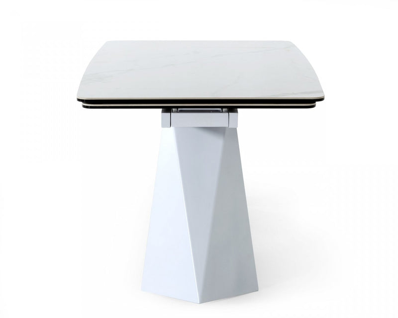 Modrest Encanto - Modern White Ceramic Dining Table