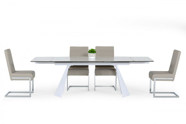 Modrest Encanto - Modern White Ceramic Dining Table