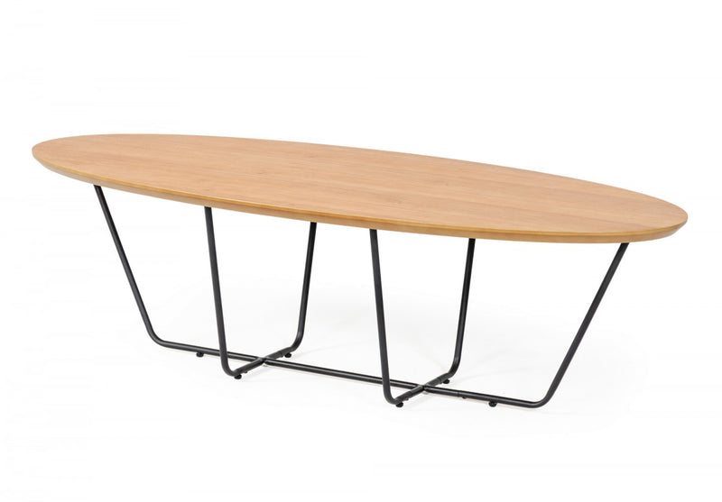 Modrest Esther - Industrial Large Oak Coffee Table  by Hollywood Glam