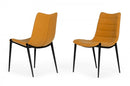 Modrest Hubbell - Industrial Tan Eco-Leather Dining Chair (Set of 2)