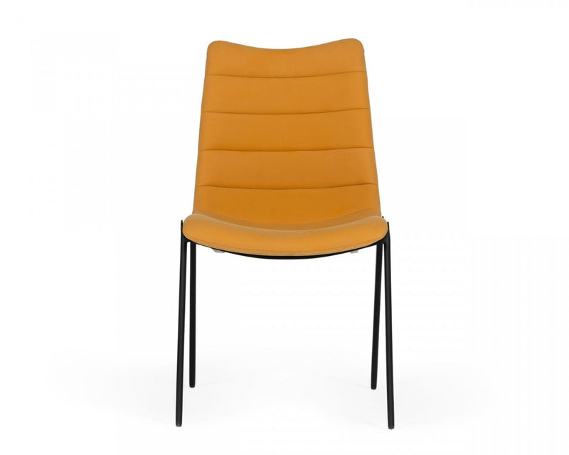 Modrest Hubbell - Industrial Tan Eco-Leather Dining Chair (Set of 2)