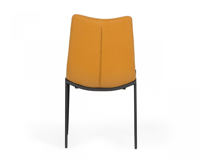 Modrest Hubbell - Industrial Tan Eco-Leather Dining Chair (Set of 2)